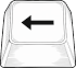 left arrow key